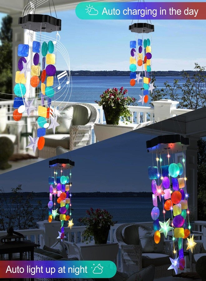 Toodour Solar Decorative Lights Outdoor, Colorful Shells Lights Gifts for Mom Grandma Women Wife Girls, Solar Wind Chimes Outside Decorative Mobile Light for Holiday Garden Porch Yard Window Decor - Image 4